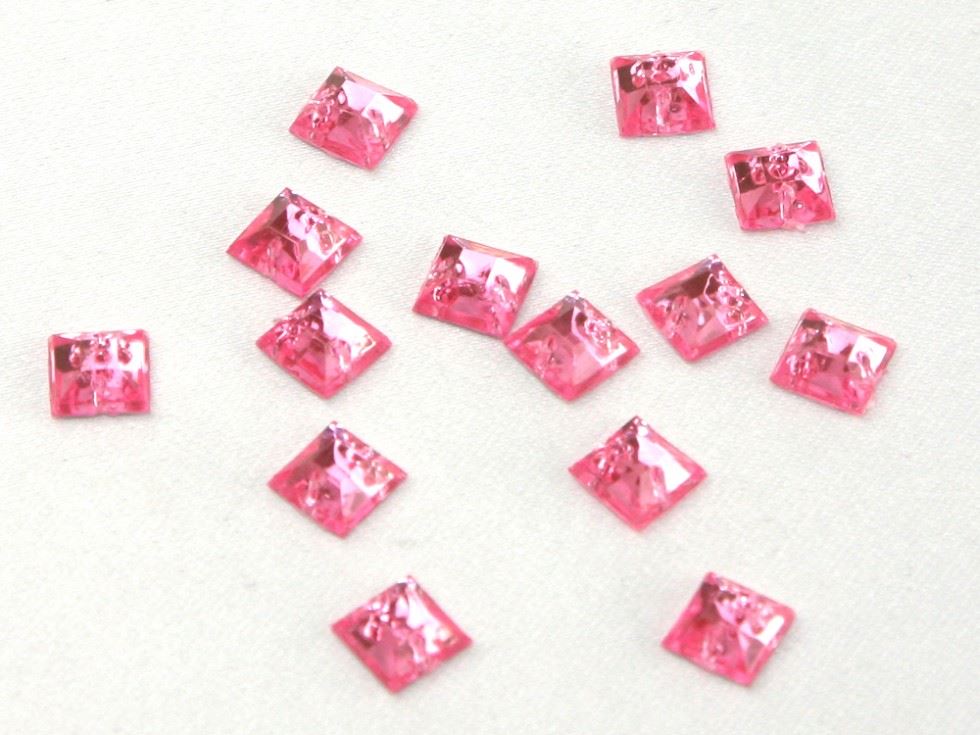 Square Acrylic Jewels Pale Pink
 
