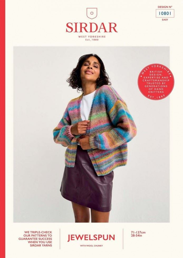 Sirdar Jewelspun Chunky Knitting Pattern Booklet 10801