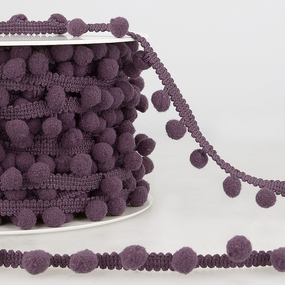 Stephanoise Pom Pom Trim Purple Berry
 