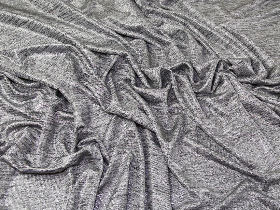 Lady Mcelroy Silver Melange Sweater Knit Stretch Fabric