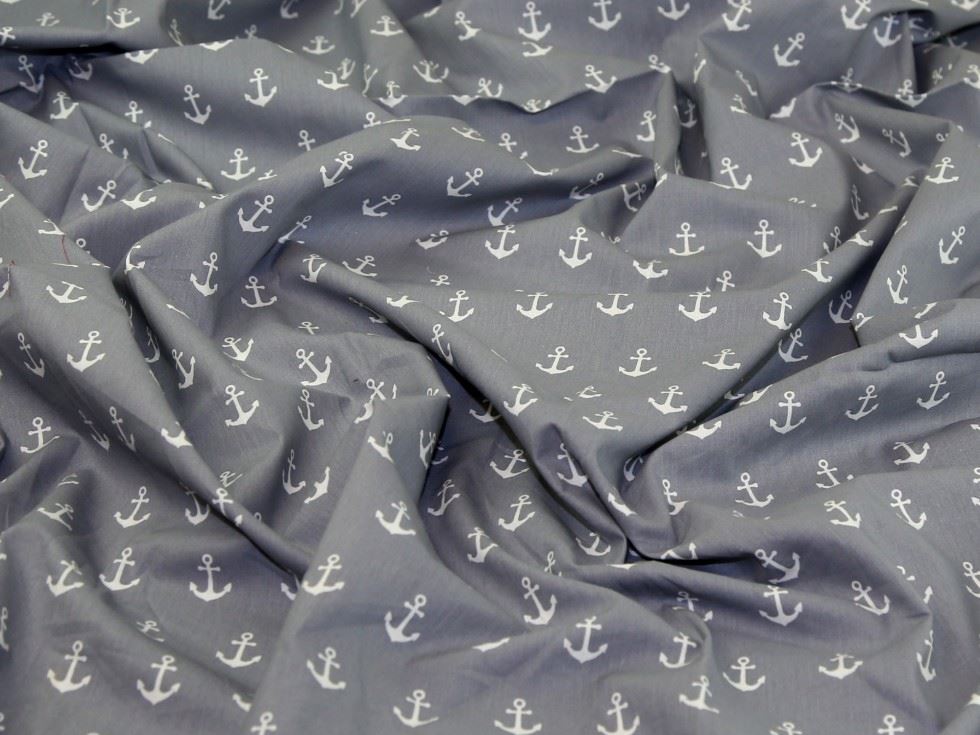Grey Deadstock Cotton Poplin Fabric