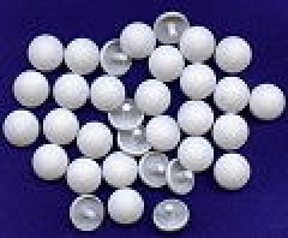 Hemline Plastic Self Cover Buttons White
 