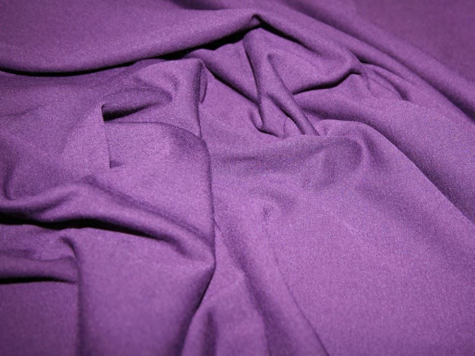 Deadstock Soft Ponte Roma Double Stretch Knit Fabric Purple
 