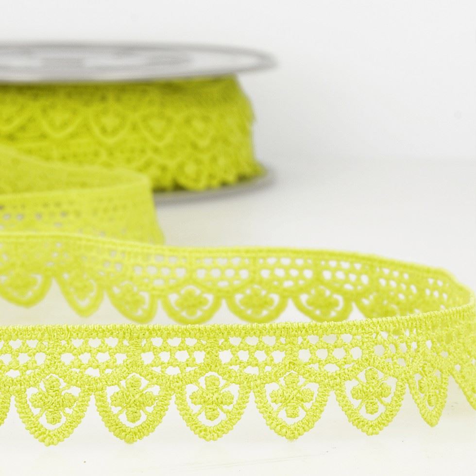Stephanoise Guipure Lace Trim Lemon Yellow