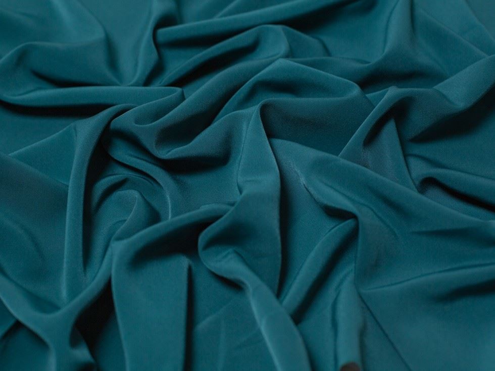 Minerva Core Range Teal Luxury Smooth Crepe Fabric