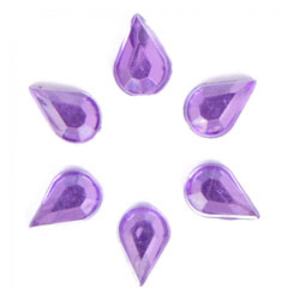 Trimits Lilac Teardrop Stick On Diamantes