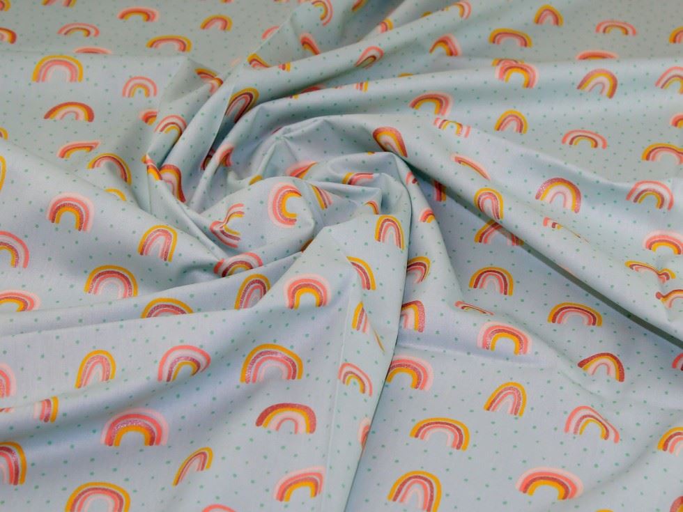 John Louden Mint 100% Cotton Poplin Fabric