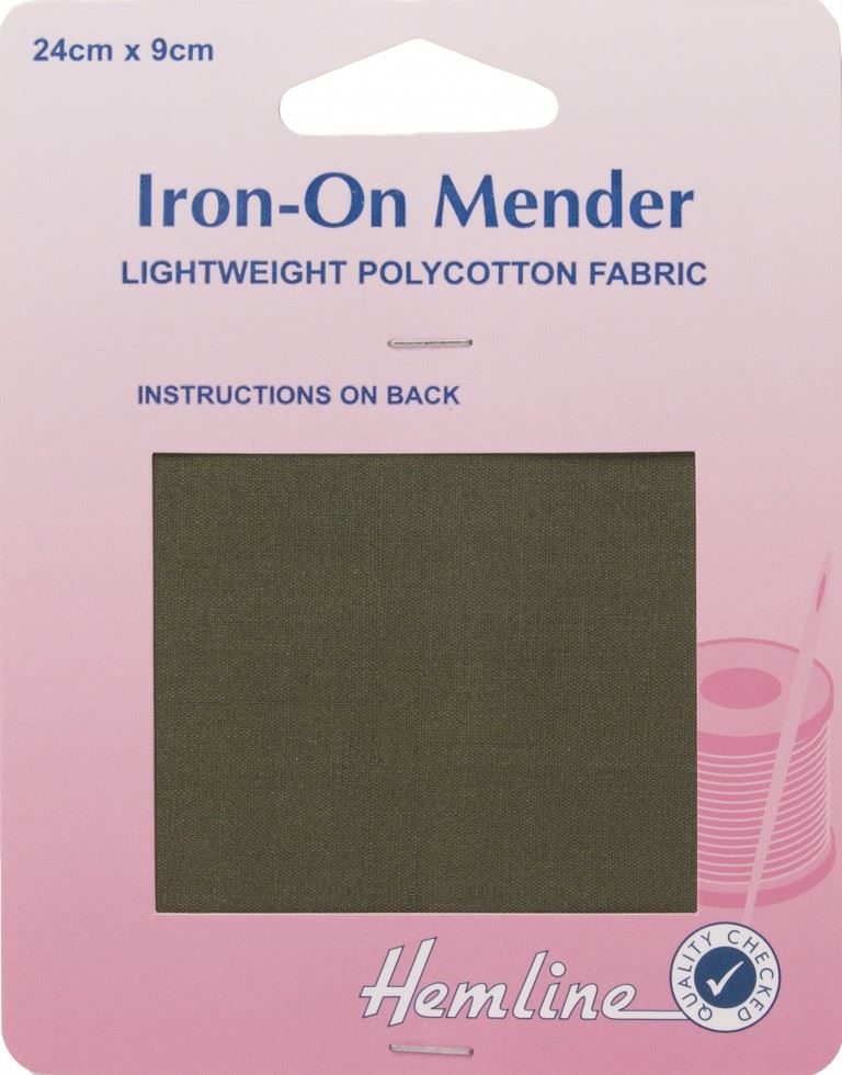 Hemline Khaki Repair Fabric