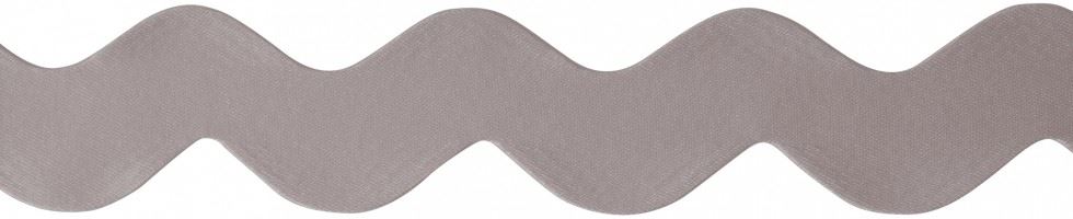 Berisfords Ric Rac Ribbon Silver Grey
 