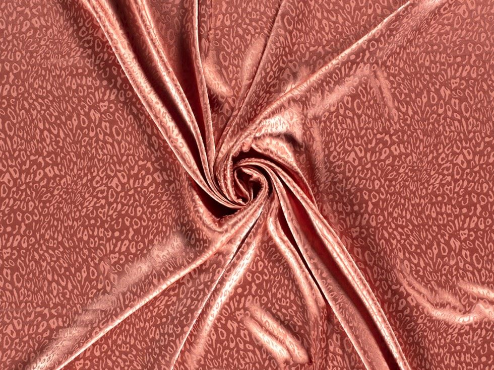 Stretch Woven Jacquard Satin Fabric Rose