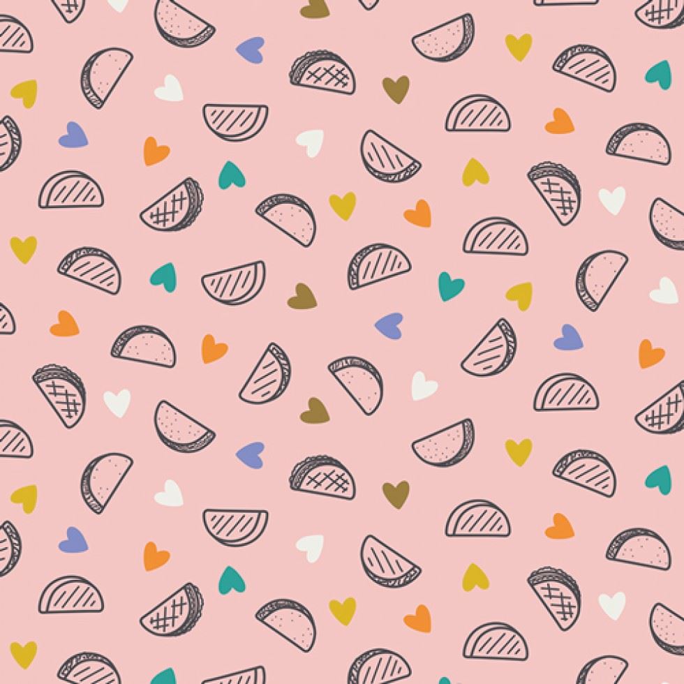 Art Gallery Fabrics Day Trip 100% Cotton Poplin Fabric Taco Love Bright