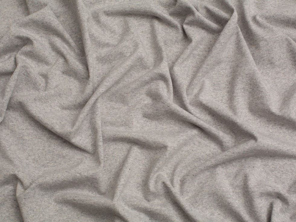 Minerva Core Range Recycled Cotton Jersey Stretch Knit Fabric Light Grey
 