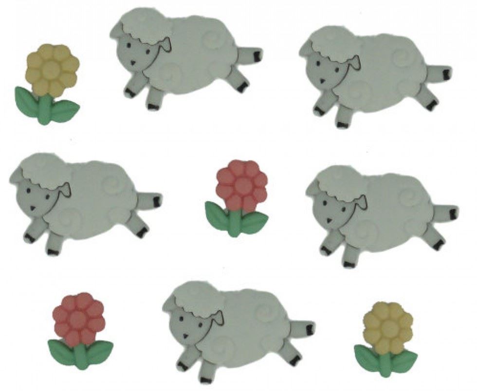 Dress It Up Counting Sheep Buttons
