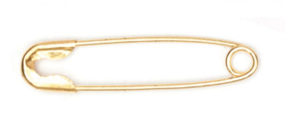 Hemline Gold Safety Pins (Value Pack)