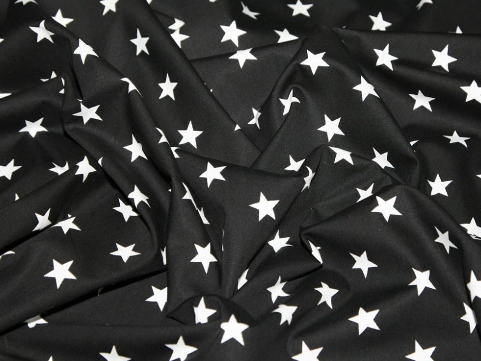 Rose and Hubble 100% Cotton Poplin Fabric Black
 