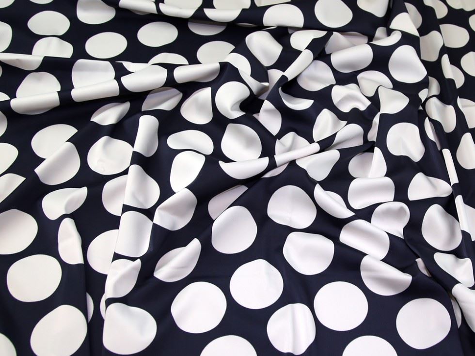 John Kaldor Navy Blue Ursula Stretch Woven Sateen Fabric