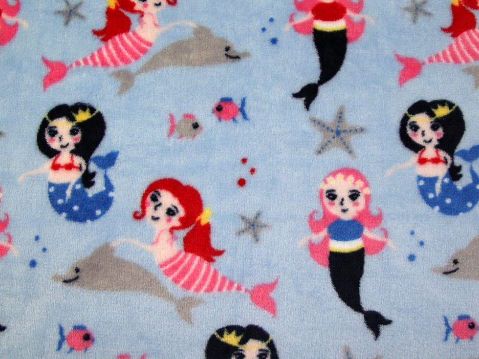 Sky Blue Deadstock Plush Cuddle Fleece Fabric