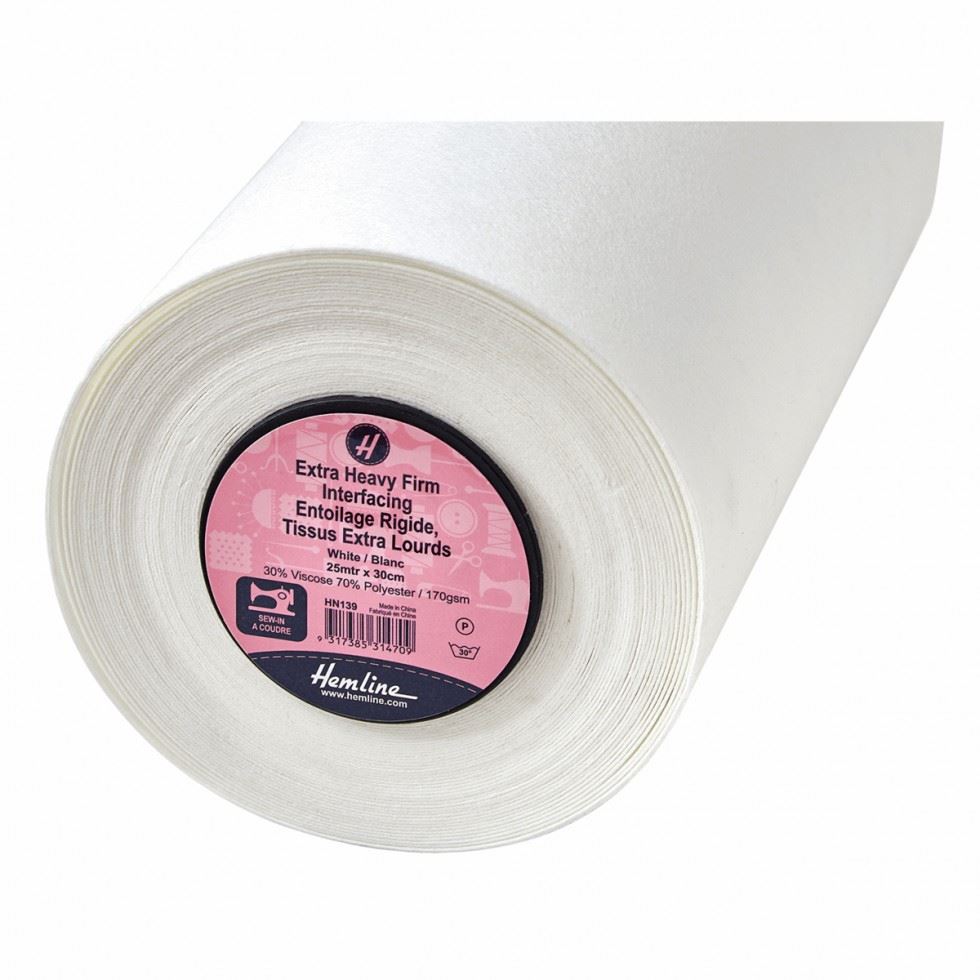 Minerva Extra Heavy Firm Sew In Interfacing White Hemline Hn139