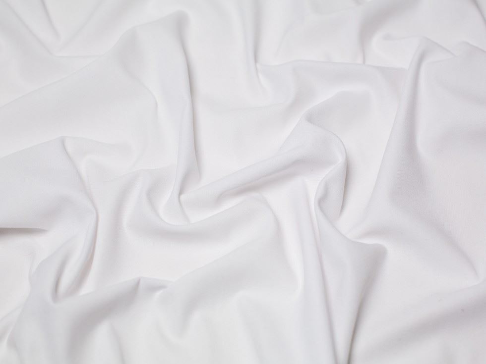 Minerva Core Range Gaberchino Polycotton Twill Fabric White
 