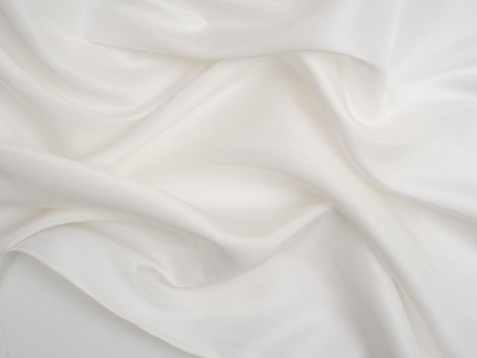 Minerva Core Range 100% Silk Shantung Dupion Fabric Ivory
 