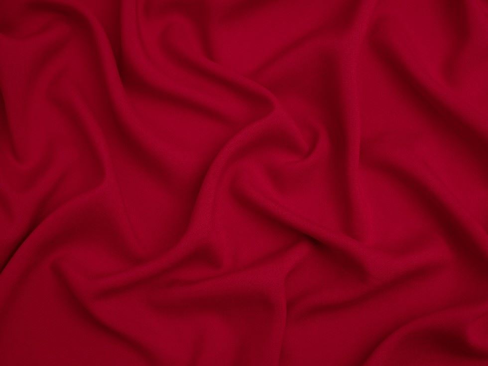 Minerva Core Range Red Viscose Challis Fabric