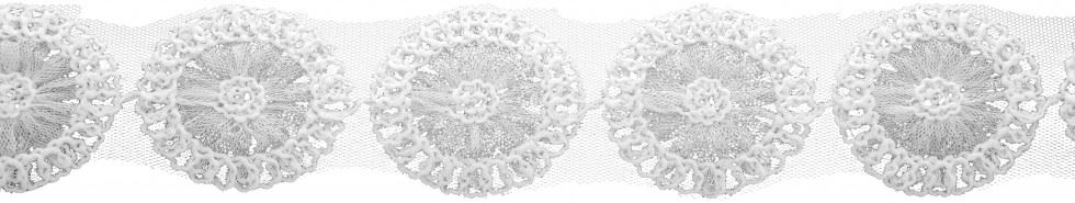 Simplicity White Embroidered Lace Trim