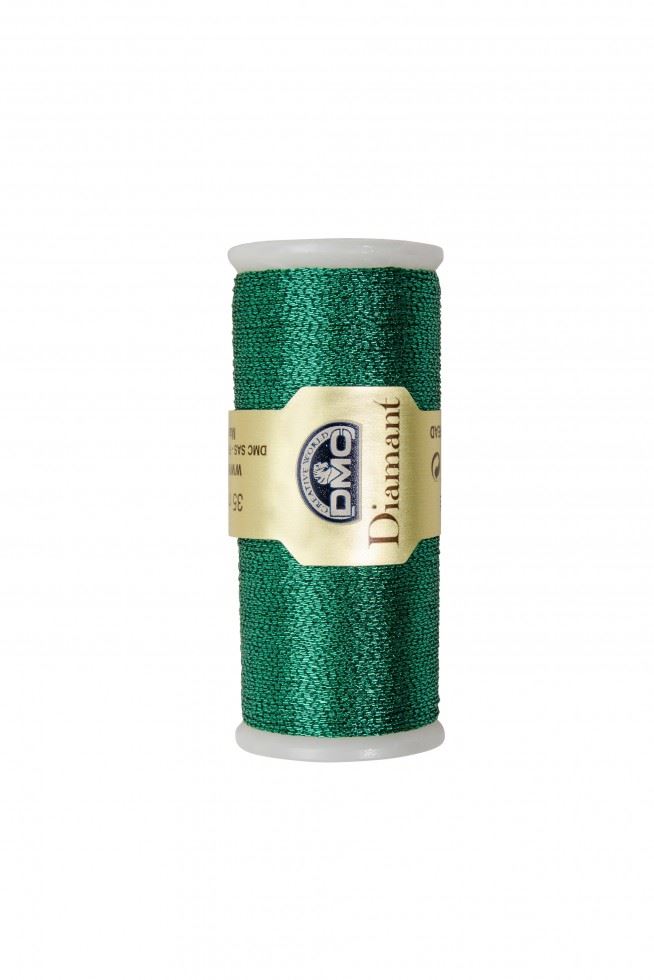 DMC Diamant Metallic Embroidery Thread D699 Green