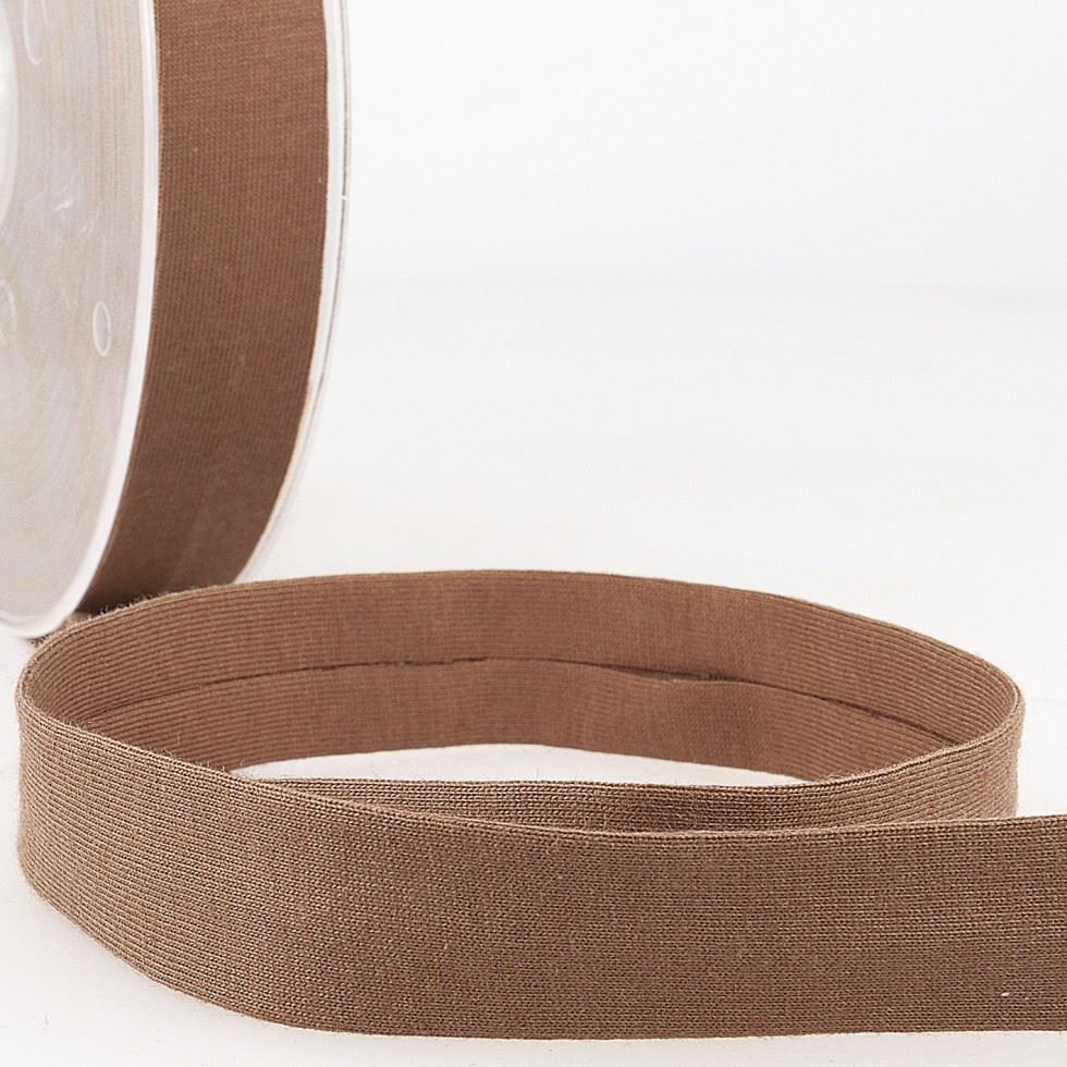 Stephanoise Cotton Jersey Bias Binding Tape Chocolate Brown
 
