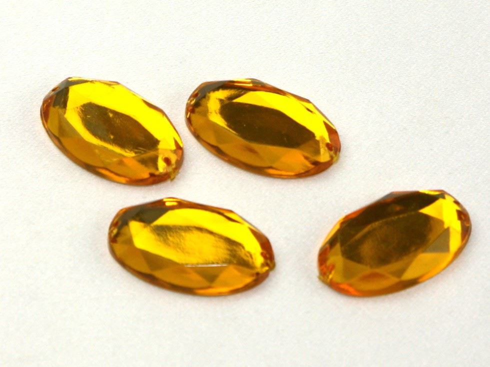 Round Acrylic Jewels Gold
 