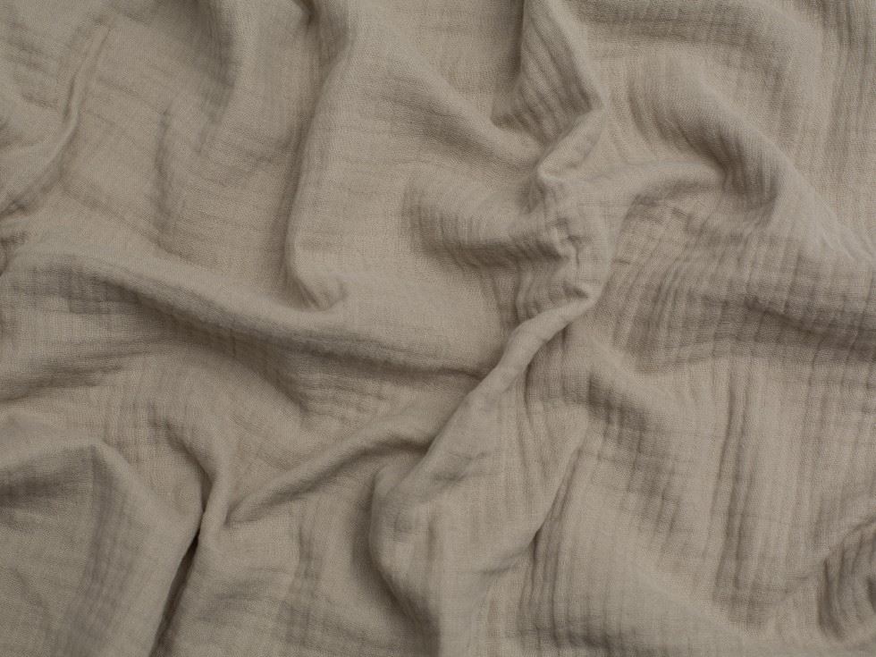 Minerva Core Range Cotton Triple Gauze Fabric Cream
 