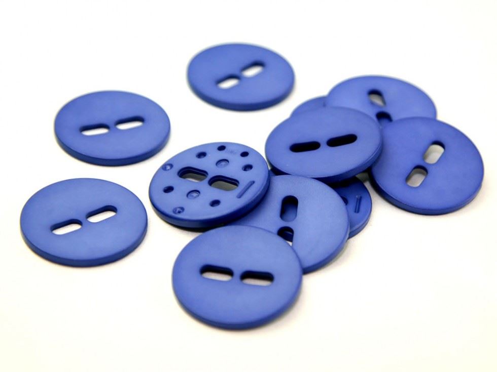 Dill Round Matte Buttons (Value Pack) Mid Blue
 