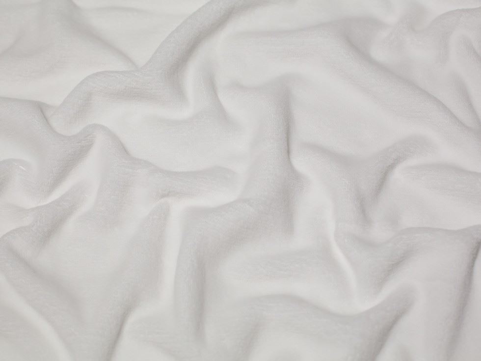 Minerva Core Range White Super Soft Plush Cuddle Fleece Fabric
