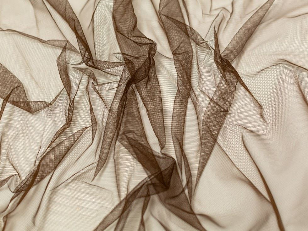 Minerva Core Range Dolce Vita Soft Italian Tulle Fabric Chocolate Brown
 