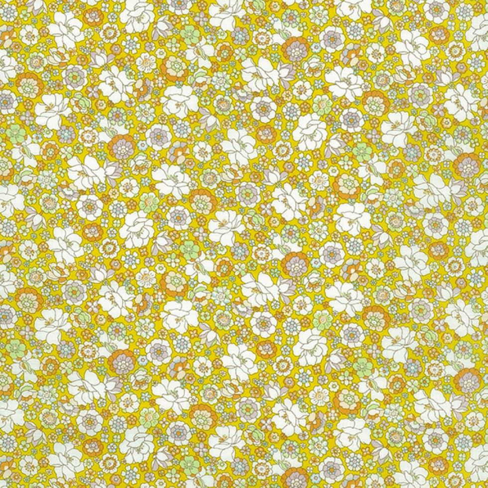 Kokka Yellow Cotton Lawn Fabric