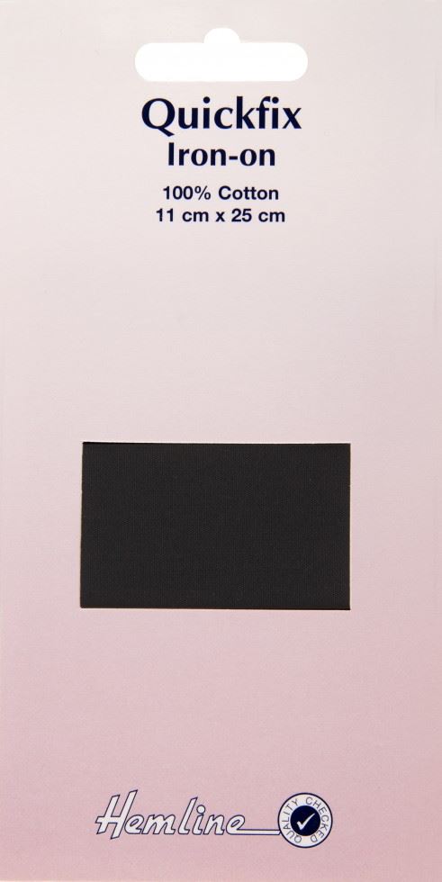 Hemline Black Cotton Patches