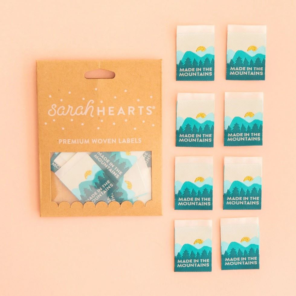 Sarah Hearts Made In The Mountains Woven Labels
 