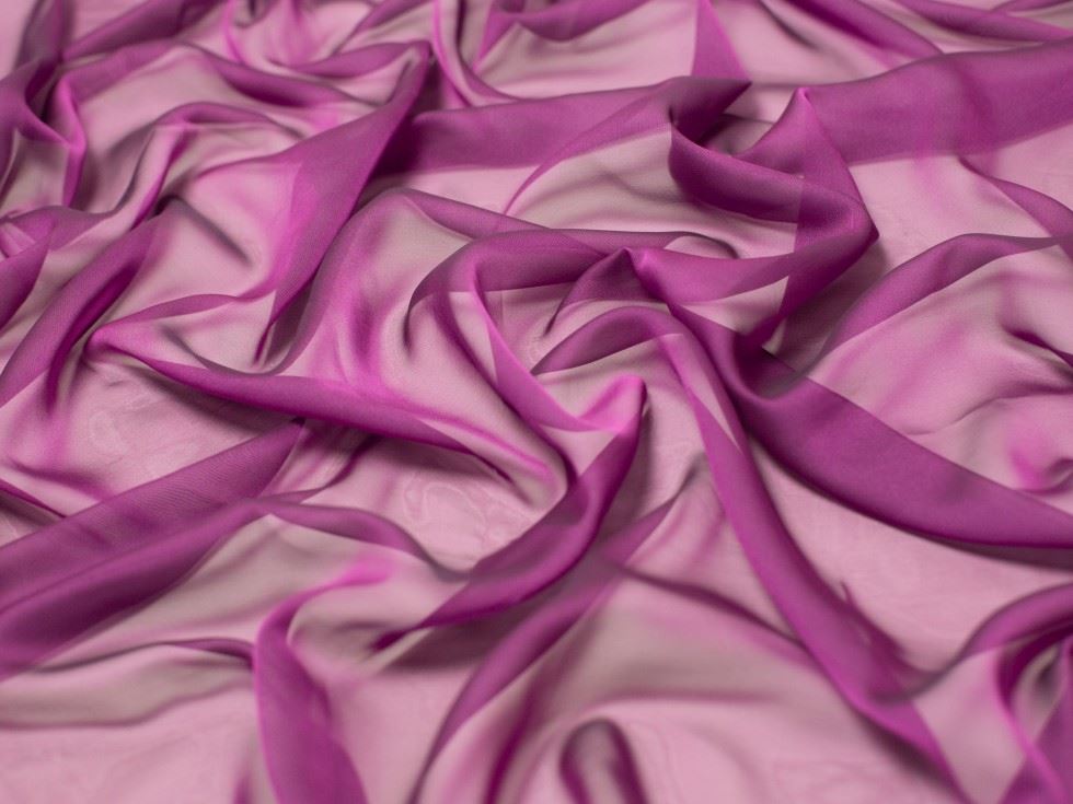 Minerva Core Range Cationic Sheer Chiffon Fabric Lotus
 