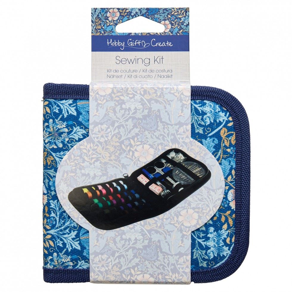 Hobby And Gift Woodblock Floral Sewing Kit