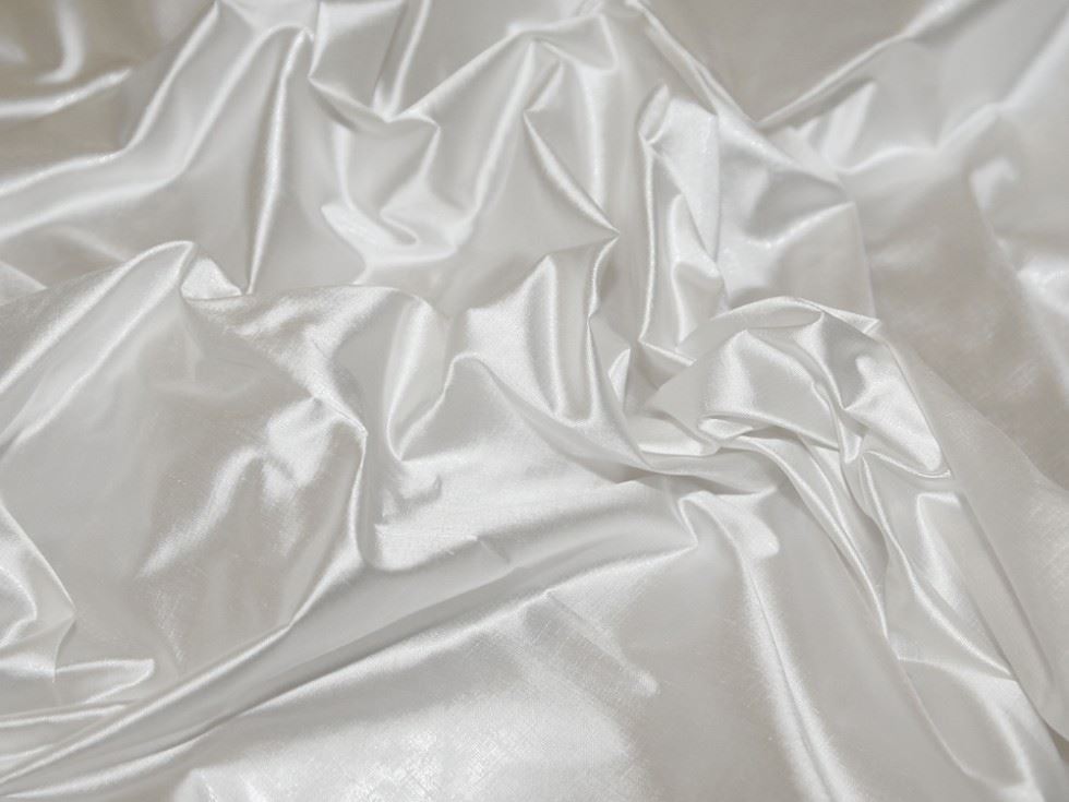 Seduction Silk Dupion Fabric White
 