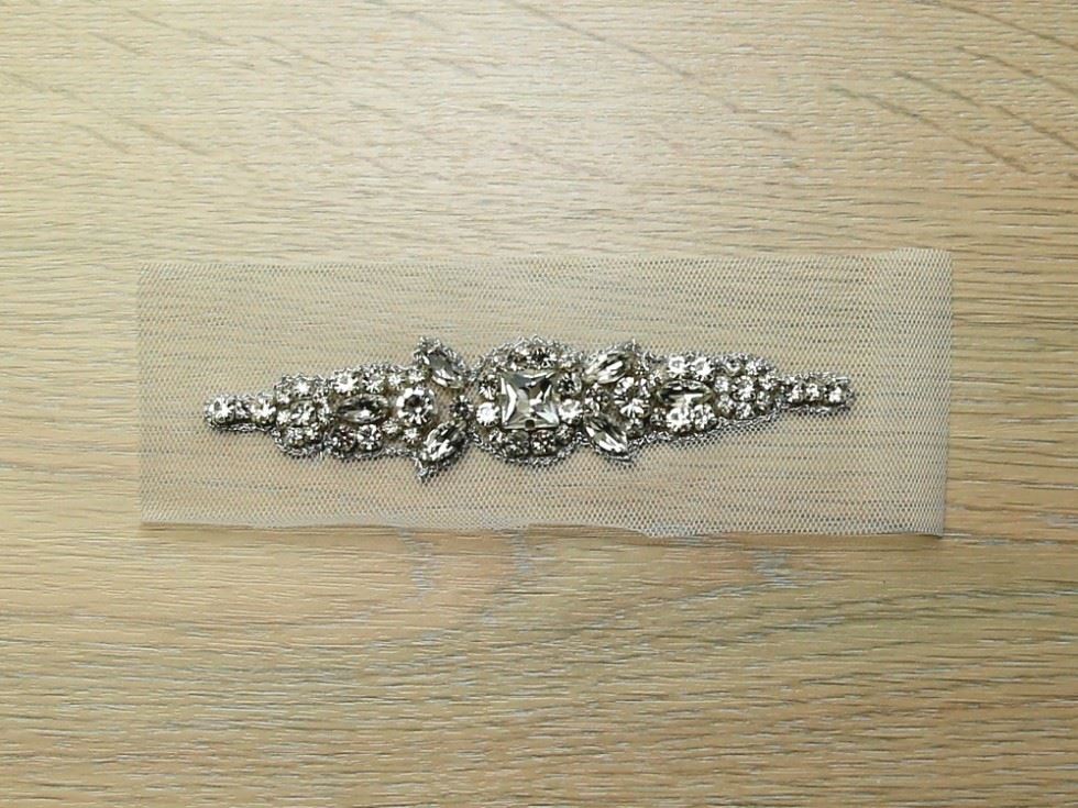 Diamante Crystal Appliques Silver