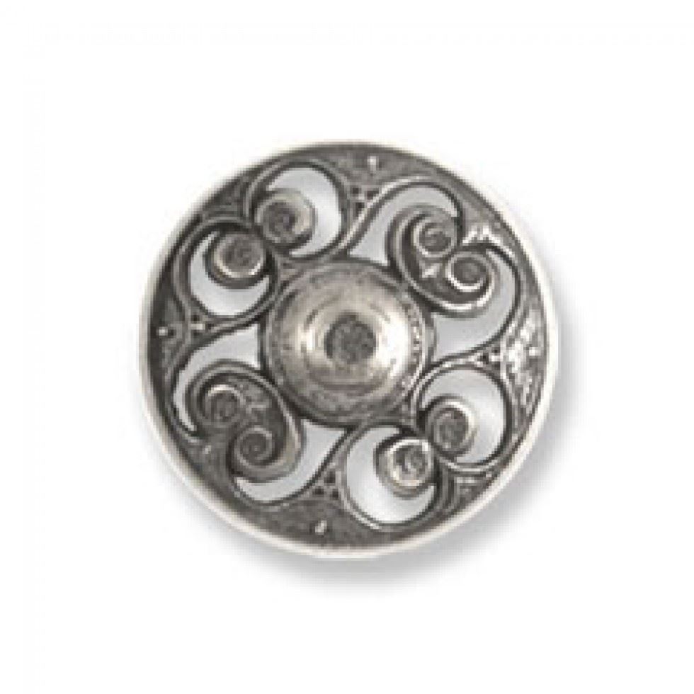 Trimits Antique Silver Metal Filigree Buttons (Value Pack)
