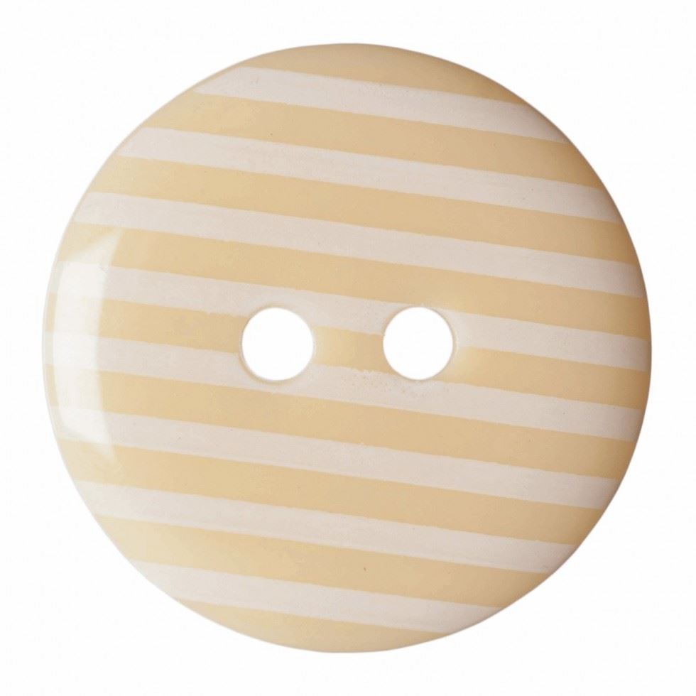 Hemline Cream Round Stripe Buttons