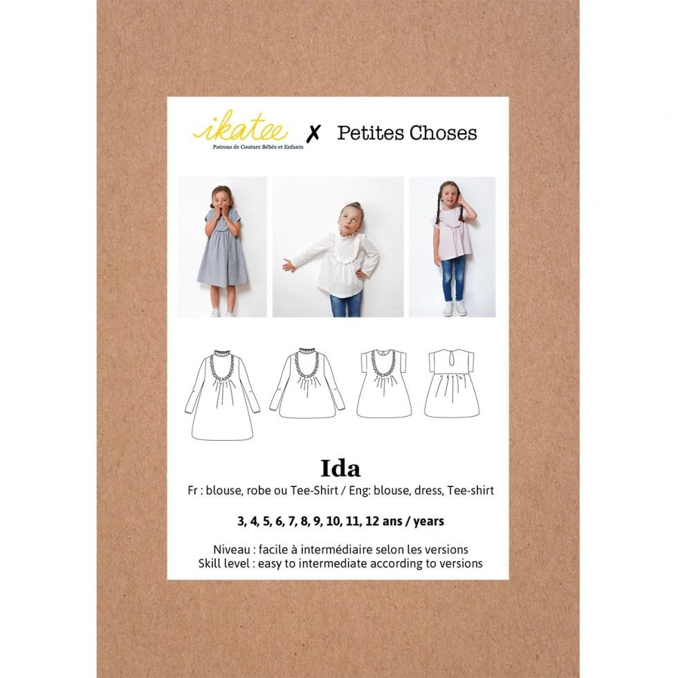 Ikatee Sewing Pattern Kids Ida Blouse & Dress