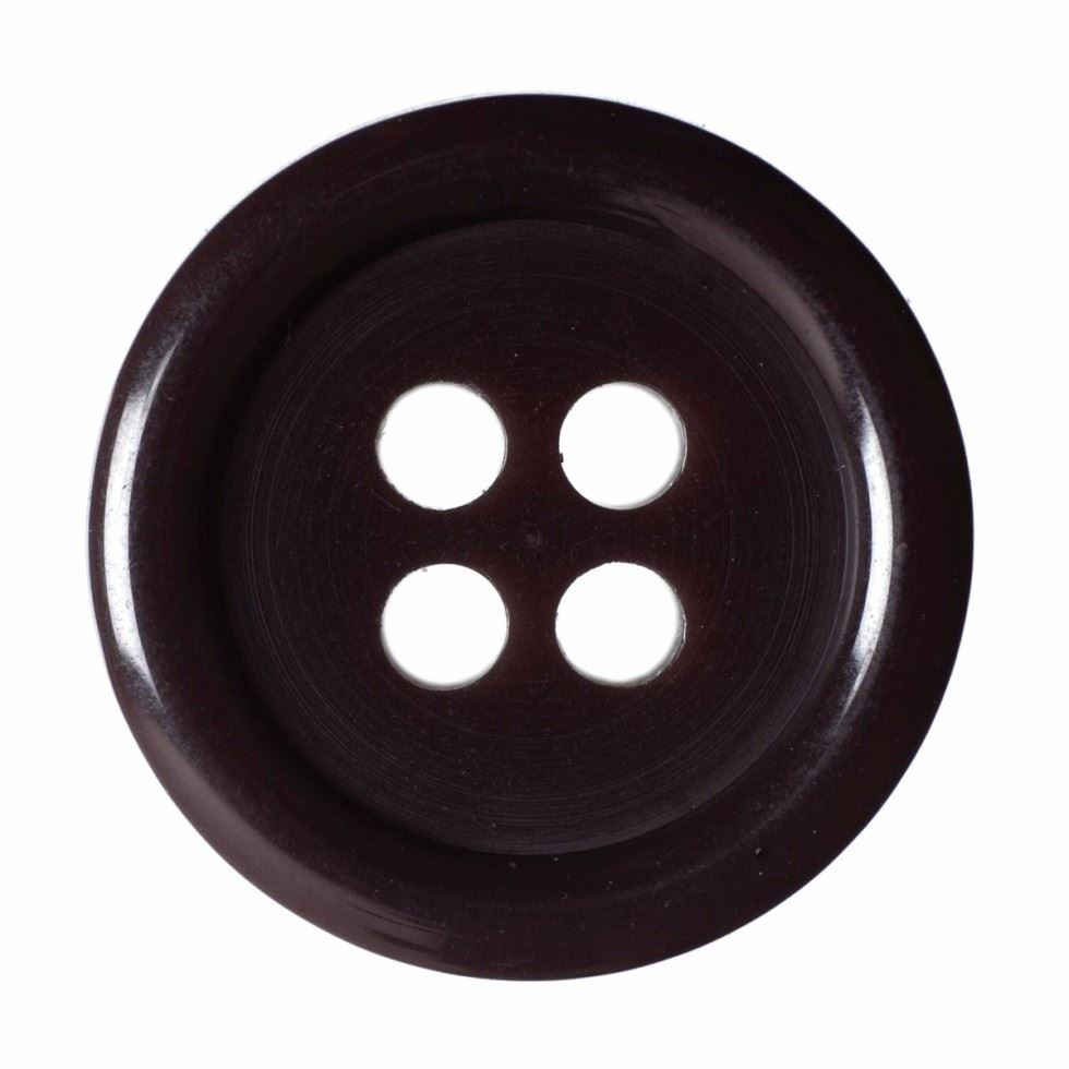 Hemline Brown Round Plastic Buttons
