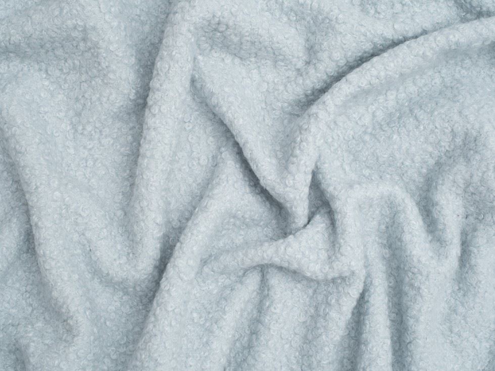 Minerva Core Range Boucle Textured Coating Fabric Marl Blue