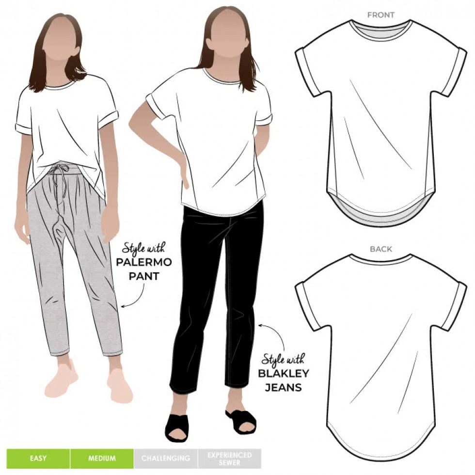 Style Arc Paper Sewing Pattern Teagan Knit Top
