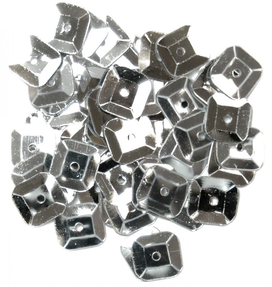 Craft Factory Silver Square Cup Sequins