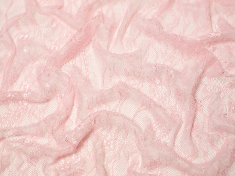 Fine Chantilly Lace Fabric Pink