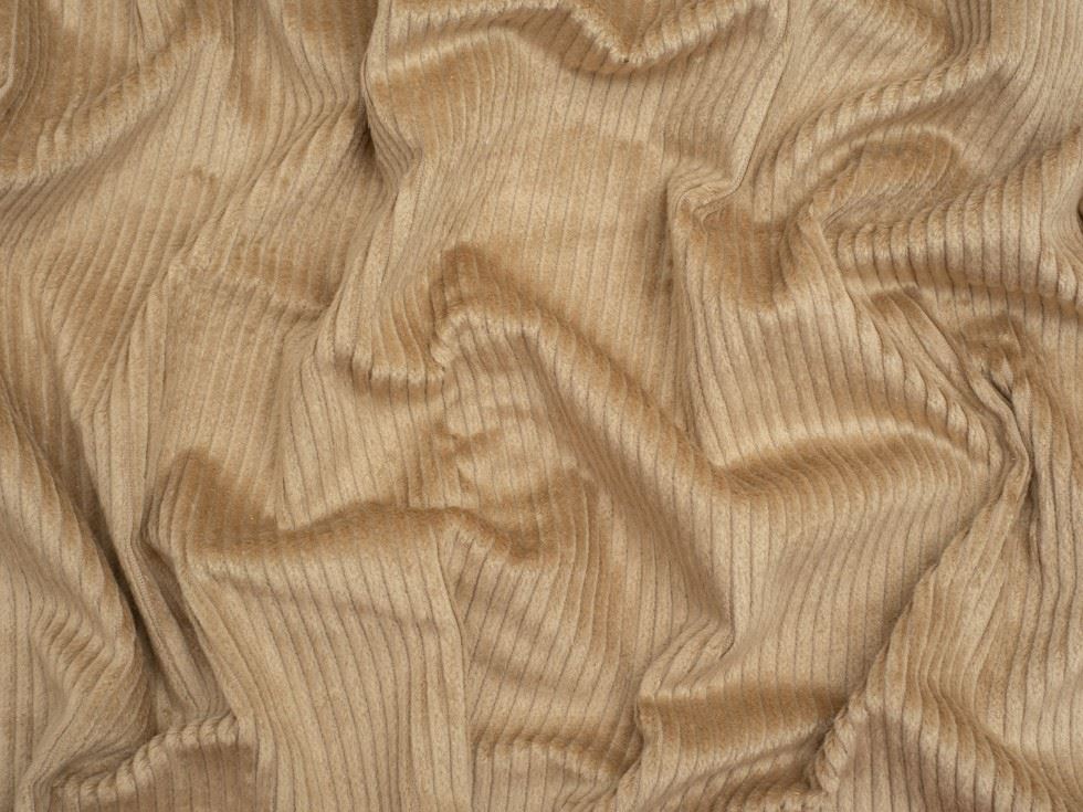Minerva Core Range 6 Wale Stretch Woven Jumbo Cord Fabric Beige
 