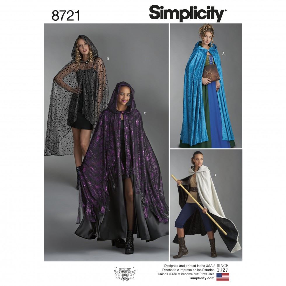 Simplicity SEWING PATTERN 8721 Misses' Costume Capes,One Size - Image 3